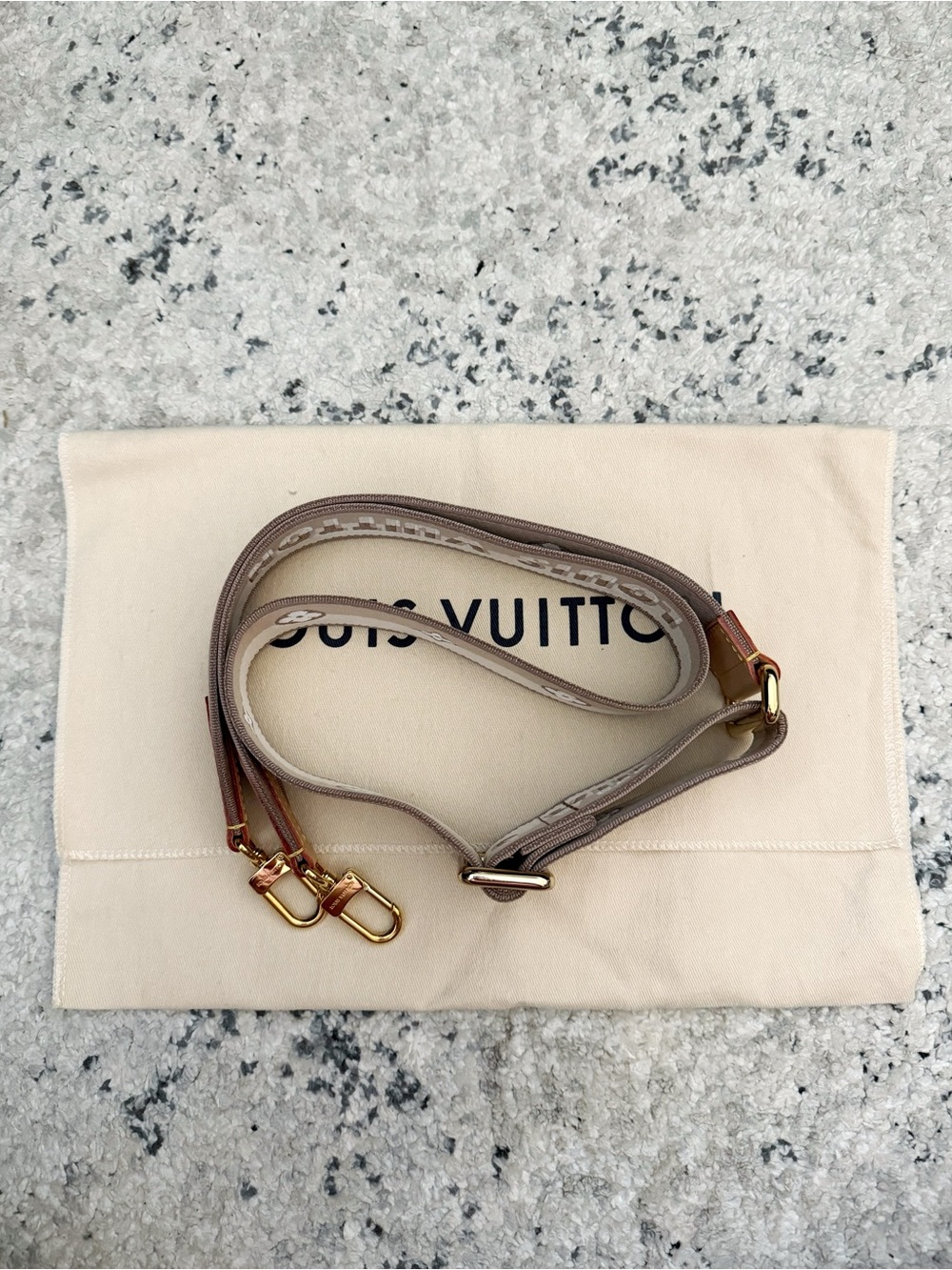 Louis Vuitton Jacquard Bandoulière in Beige Khaki